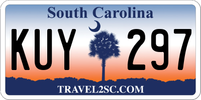 SC license plate KUY297