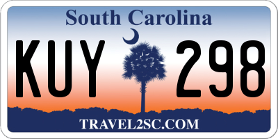 SC license plate KUY298