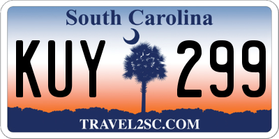 SC license plate KUY299