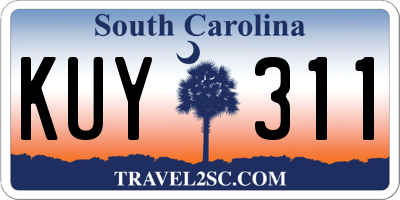 SC license plate KUY311