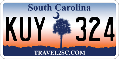 SC license plate KUY324