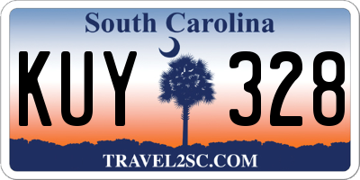 SC license plate KUY328
