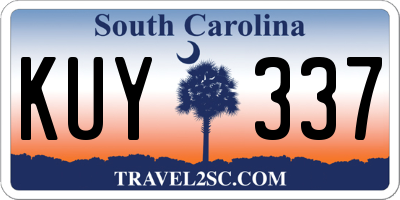 SC license plate KUY337