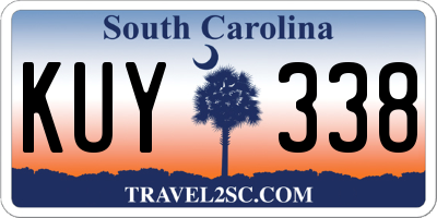 SC license plate KUY338