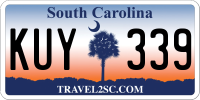 SC license plate KUY339