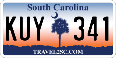 SC license plate KUY341