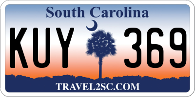 SC license plate KUY369