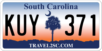 SC license plate KUY371