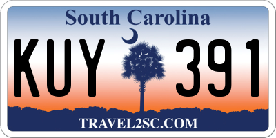SC license plate KUY391