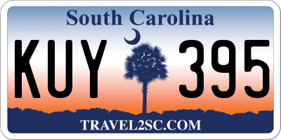SC license plate KUY395