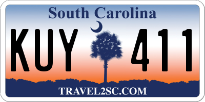 SC license plate KUY411