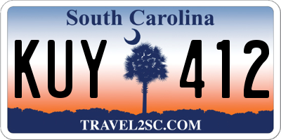 SC license plate KUY412