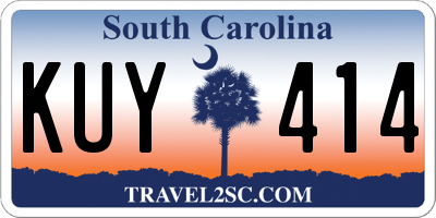 SC license plate KUY414
