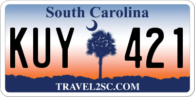 SC license plate KUY421