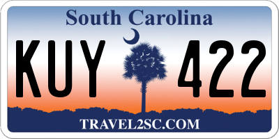 SC license plate KUY422
