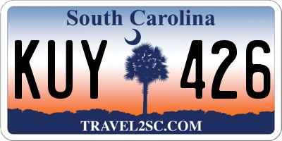 SC license plate KUY426