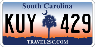 SC license plate KUY429