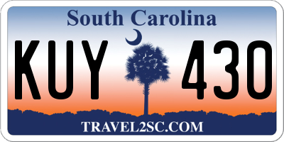 SC license plate KUY430
