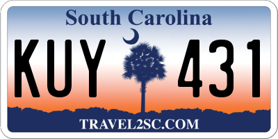 SC license plate KUY431