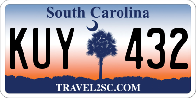 SC license plate KUY432