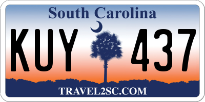 SC license plate KUY437