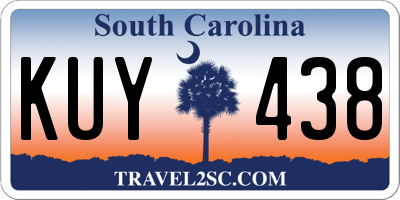 SC license plate KUY438