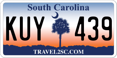 SC license plate KUY439