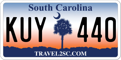 SC license plate KUY440