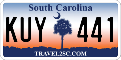 SC license plate KUY441