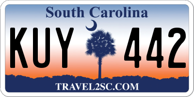 SC license plate KUY442