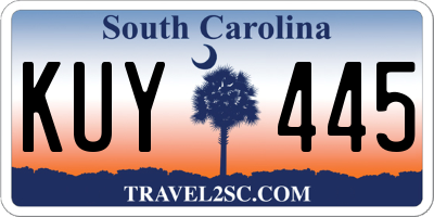 SC license plate KUY445