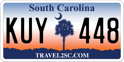 SC license plate KUY448