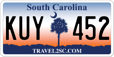 SC license plate KUY452
