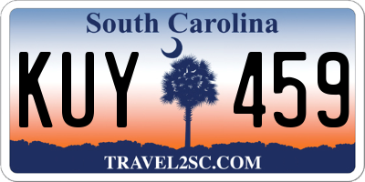 SC license plate KUY459