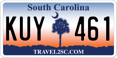SC license plate KUY461