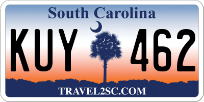 SC license plate KUY462