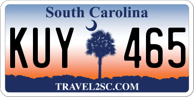 SC license plate KUY465