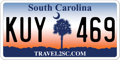 SC license plate KUY469