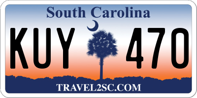 SC license plate KUY470