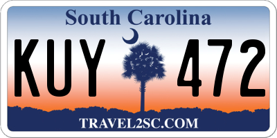 SC license plate KUY472