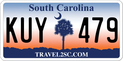SC license plate KUY479