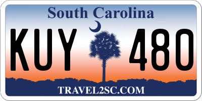 SC license plate KUY480
