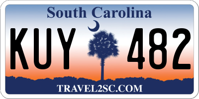 SC license plate KUY482