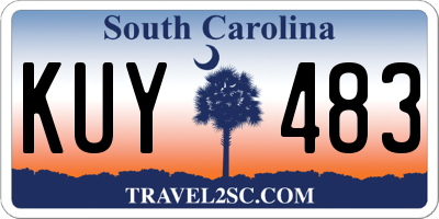 SC license plate KUY483