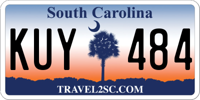 SC license plate KUY484