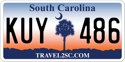 SC license plate KUY486