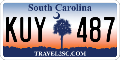 SC license plate KUY487