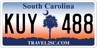 SC license plate KUY488