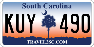 SC license plate KUY490