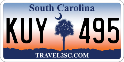 SC license plate KUY495